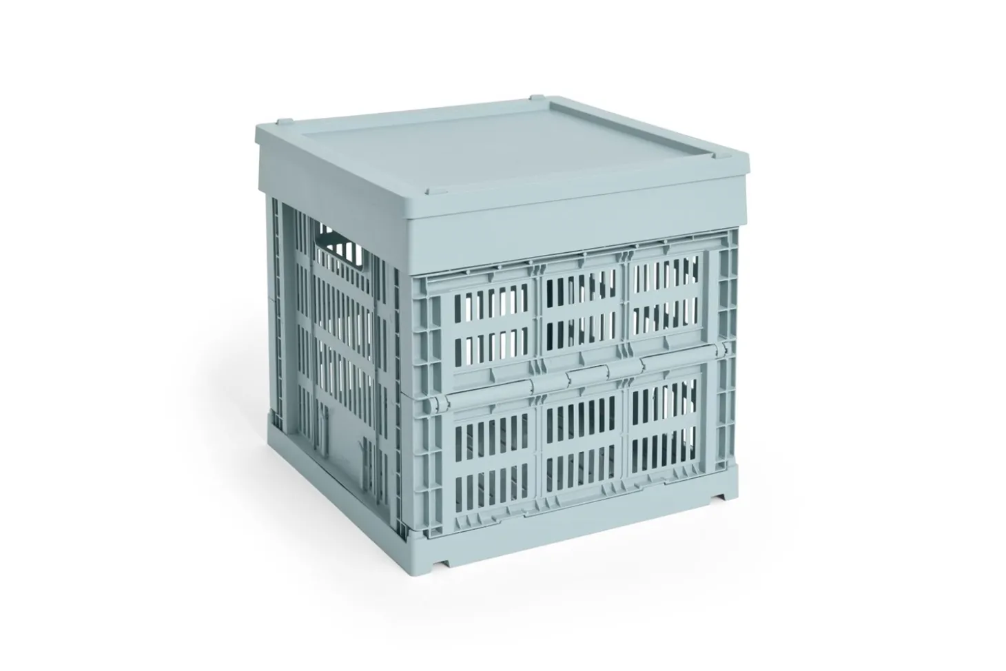 HAY Colour Crate Lid Plastic - Medium Square / Cube - Dusty blue