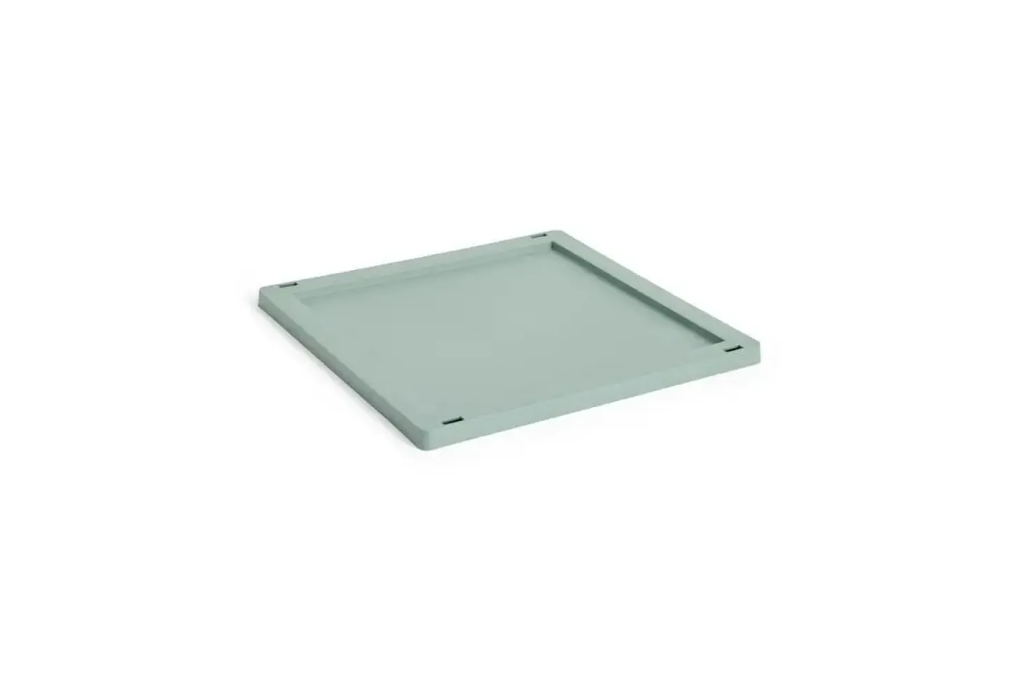 HAY Colour Crate Lid Plastic - Medium Square / Cube - Sage green