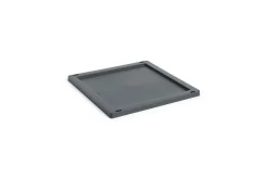 HAY Colour Crate Lid Plastic - Medium Square / Cube - Charcoal