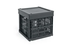 HAY Colour Crate Lid Plastic - Medium Square / Cube - Charcoal