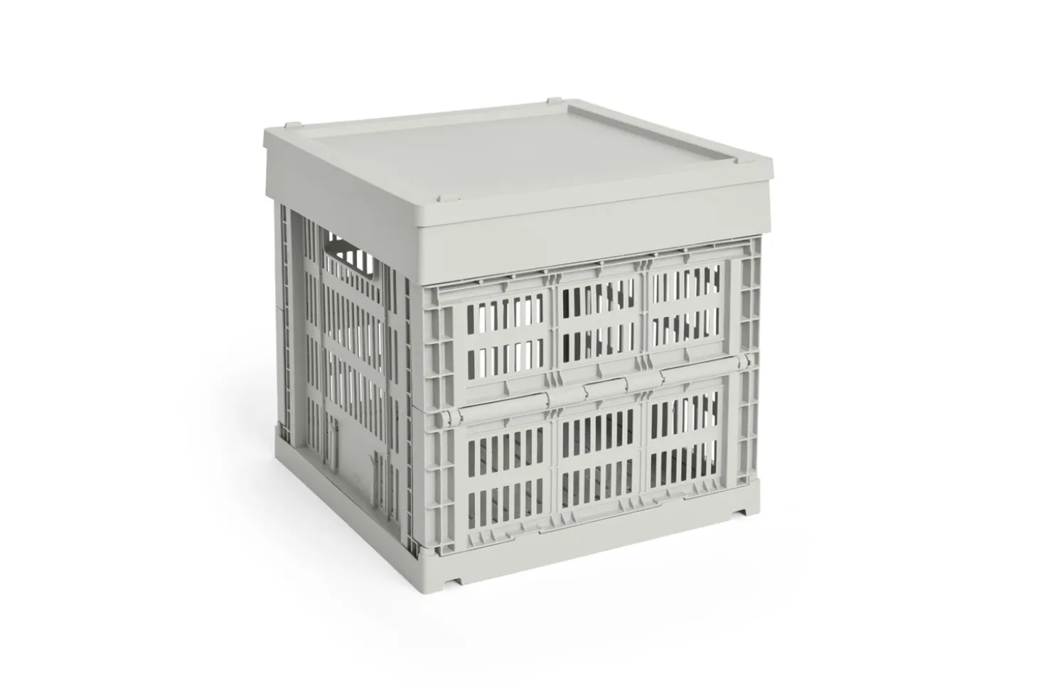 HAY Colour Crate Lid Plastic - Medium Square / Cube - Grey