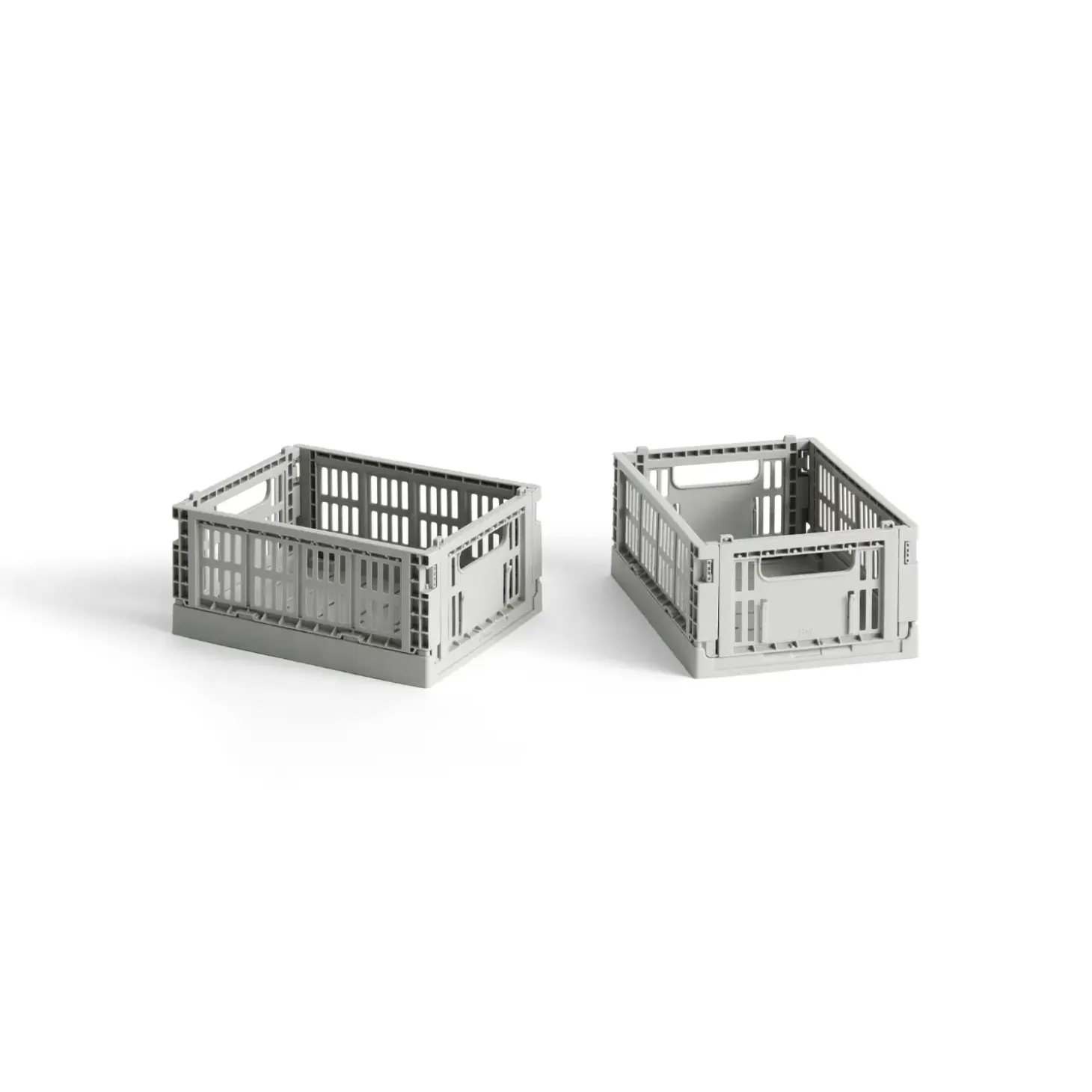 HAY - Colour Kasser - Recycled - Mini - Lysegrå - Light Grey - 2 stk