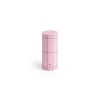 Hay - Column Candle - Light pink with bordeaux grid