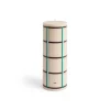 Hay - Column Candle - Off-white, green bordeaux and silver
