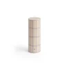 Hay - Column Candle - Off-white with blue grid check