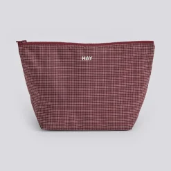 Hay - Grid Pouch - Medium - Burgundy