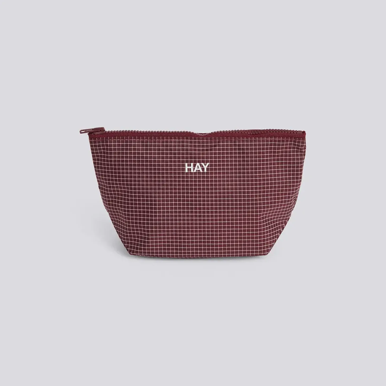 Hay - Grid Pouch - Small - Burgundy