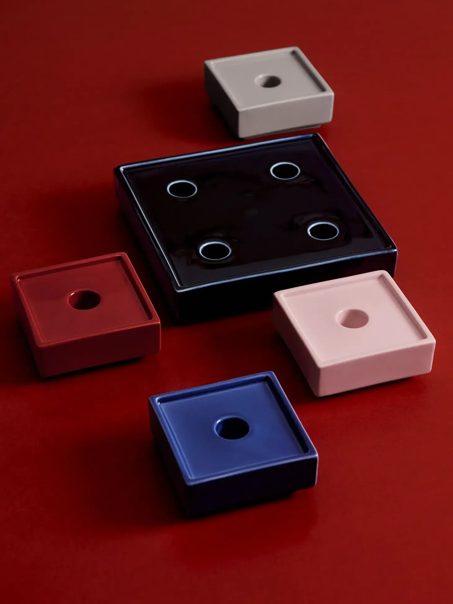 Hay - Lysestage - Mattone Candleholder - Small - Red
