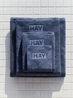 Hay - Mono Bath Sheet (Organic) - W100 x L150 - Steel Blue - Steel blue - 669