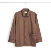 HAY - Outline Pyjama - Langærmet Shirt - XS/S - Milk Chocolate