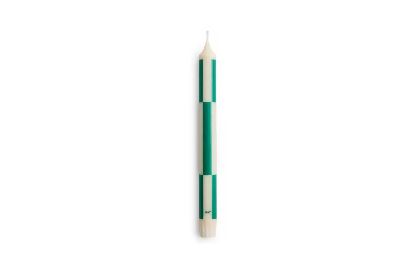 Hay - Pattern Candle - Off-white with green check