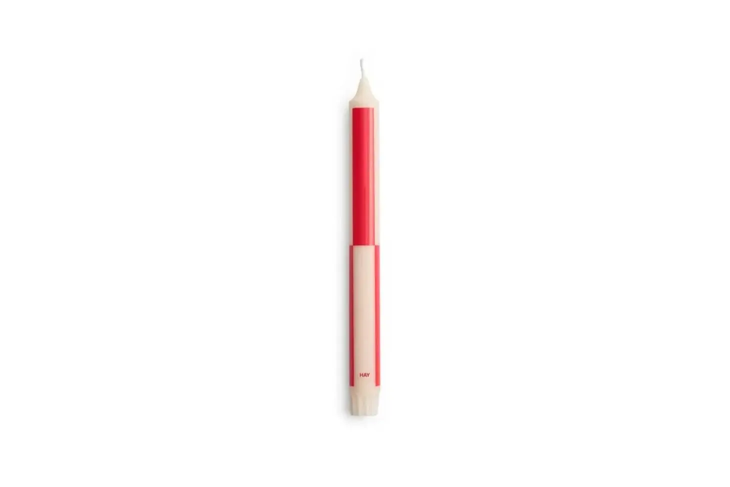 Hay - Pattern Candle - Off-white with red block