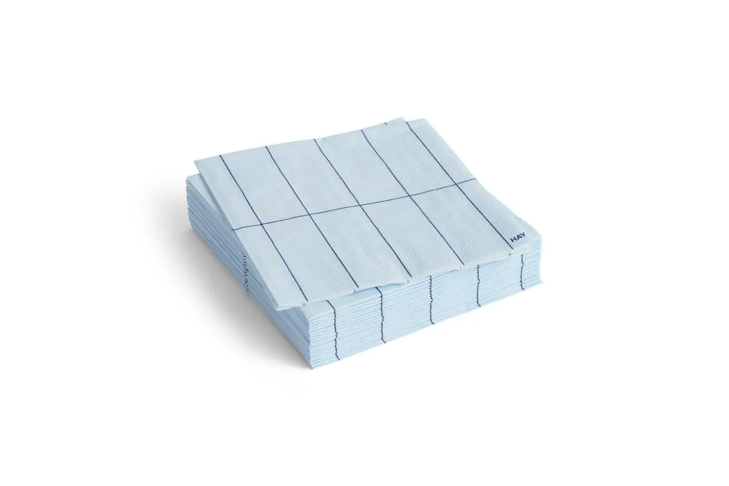 Hay - Pattern Napkins - Light blue and blue grid - Cocktail