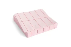 Hay - Pattern Napkins - Light pink and red grid - Lunch
