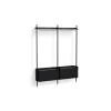 Hay - Reol - Pier System 1002 - 2 kolonner - Sort - 162 X 34 X 209 cm