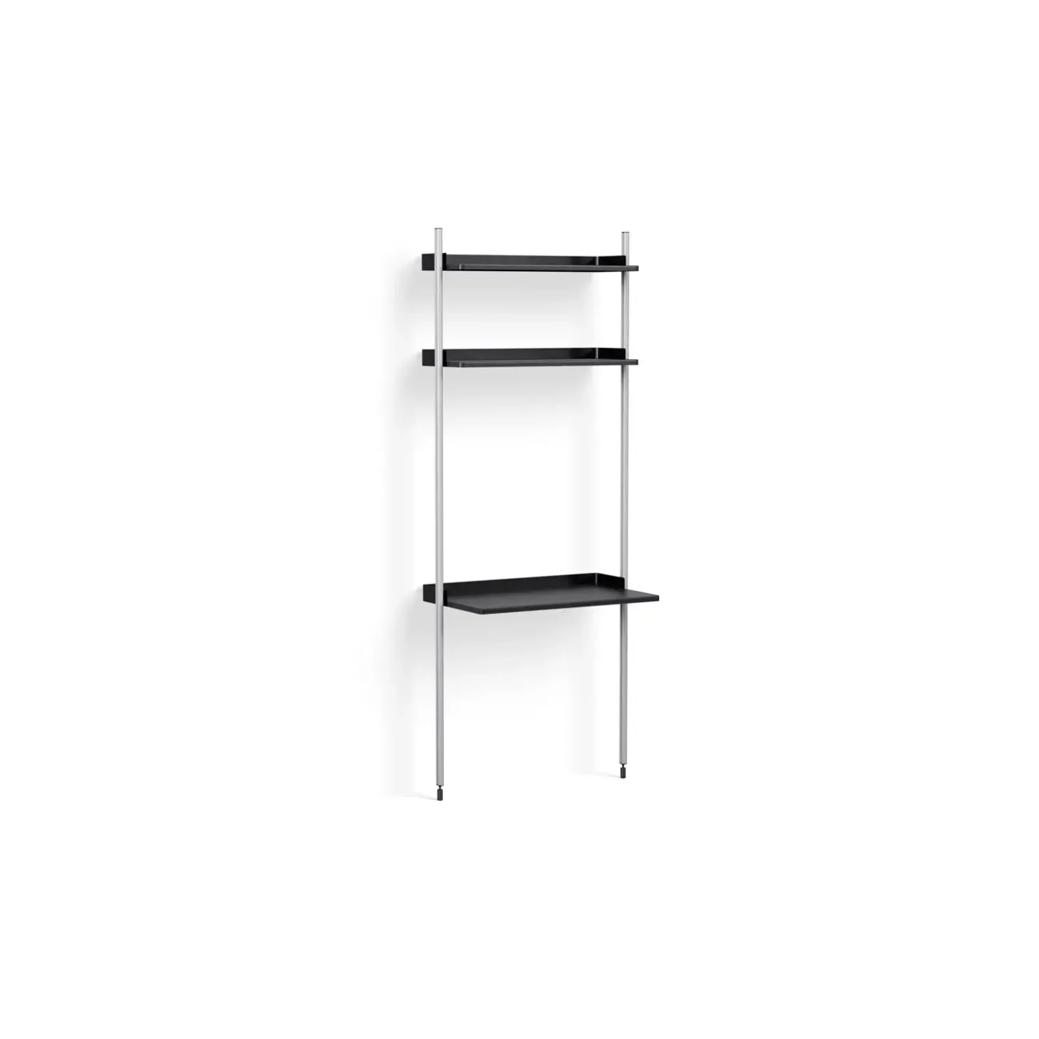 Hay - Reol - Pier System 11 - 1 kolonne - Sort/Stål - 82 X 46,5 X 209 cm
