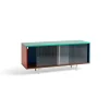 Hay - Reol til Gulv med Glaslåger - Colour Cabinet - Multi farve - Medium, B120 X D39 X H51 cm