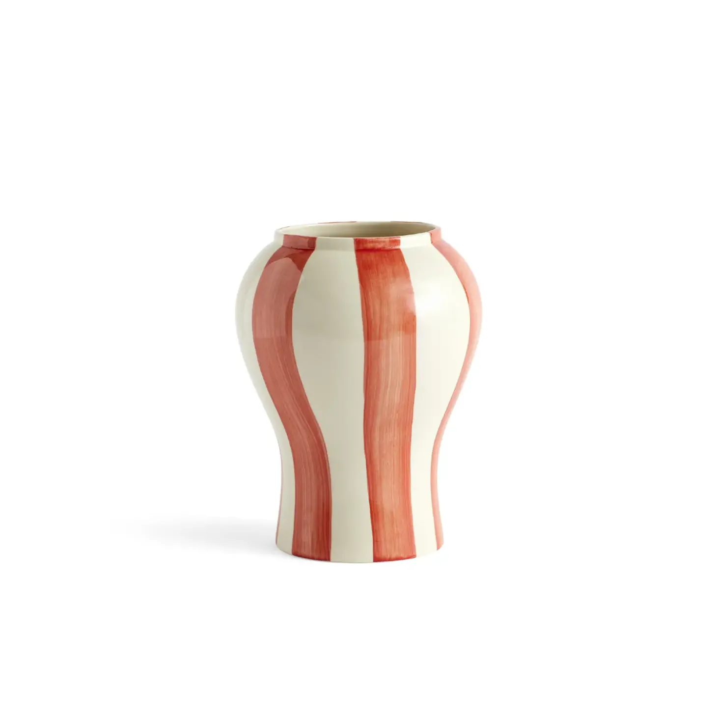 HAY - Sobremesa Stribe Vase - Small - Rød