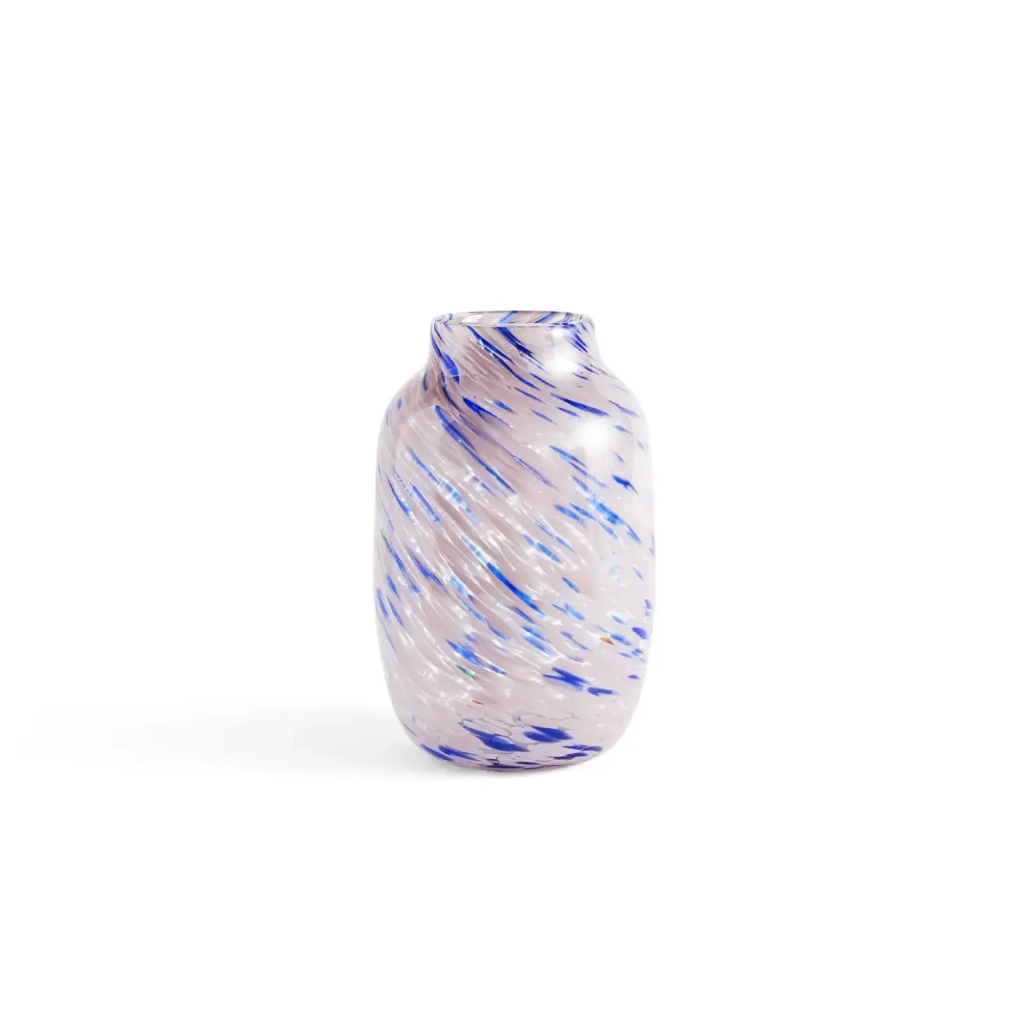 HAY - Splash Vase - Round - L - lys pink og blå