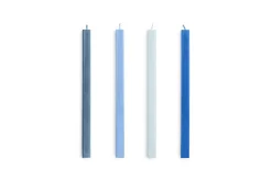 Hay - Square Candle - Blues, Set of 4