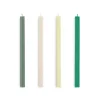 Hay - Square Candle - Greens and whites, Set of 4