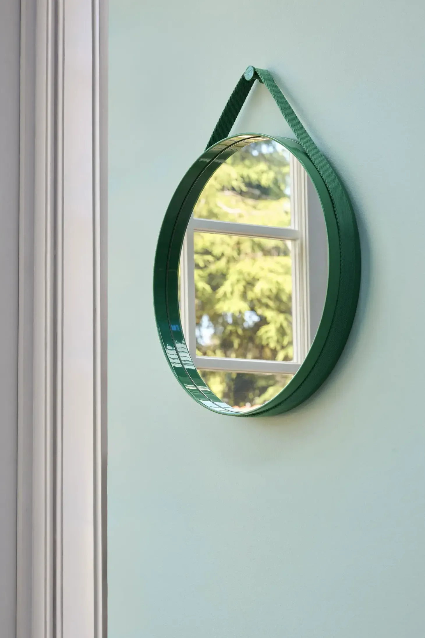 HAY - "Strap Mirror" Spejl Ø50 cm - Brun