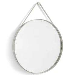 HAY - "Strap Mirror" Spejl Ø70 cm - Lys grå