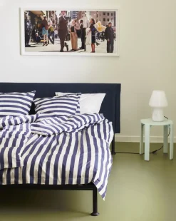 HAY - Été Bed Linen - Dynebetræk - midnight blue og light grey (140 x 200 cm)