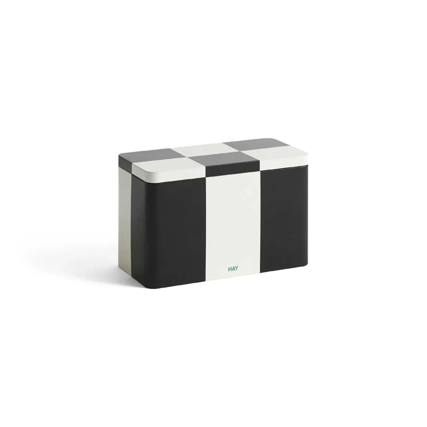 Hay - Tin Container - Medium - Black/Off-white