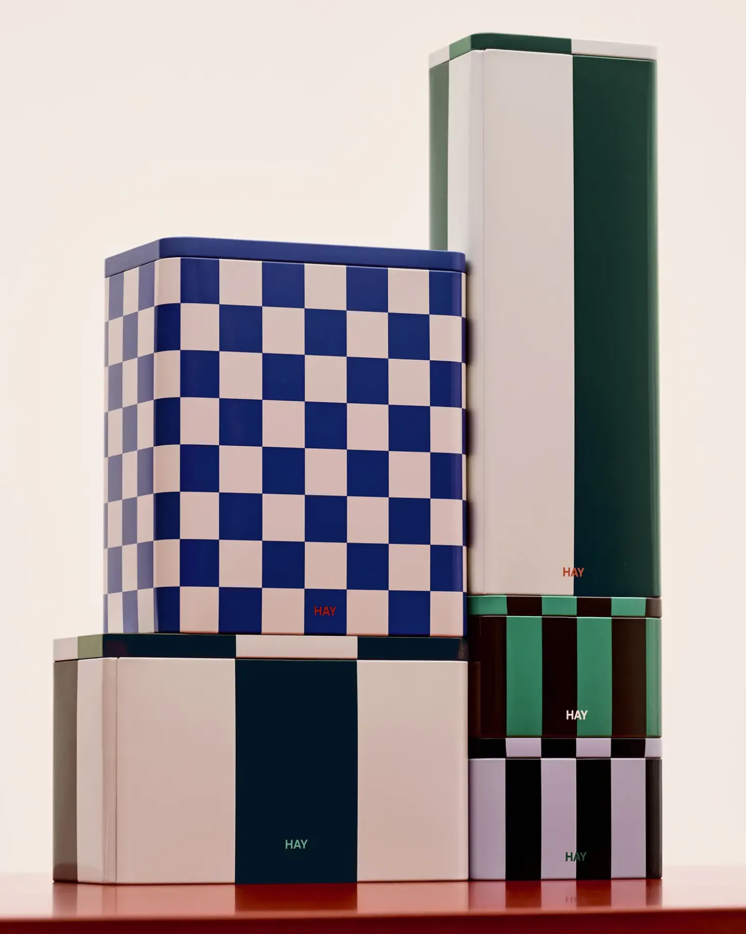 Hay - Tin Container - Small - Dark Blue/Lavender