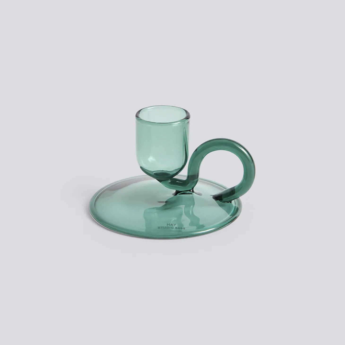 Hay - Tiny Candleholder - Curved - Aqua