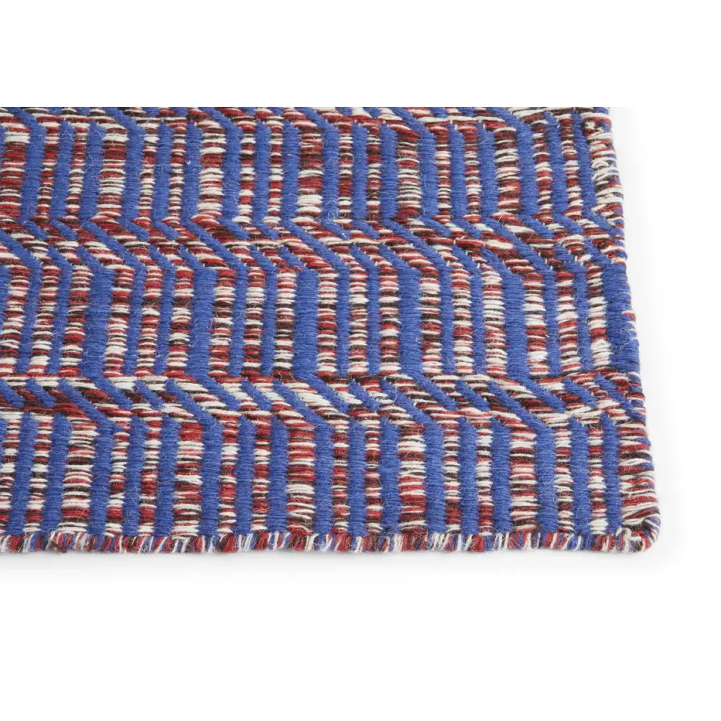 HAY - Tæppe Radio Rug - Red, Blue/Rød, Blå - 170 x 240 cm