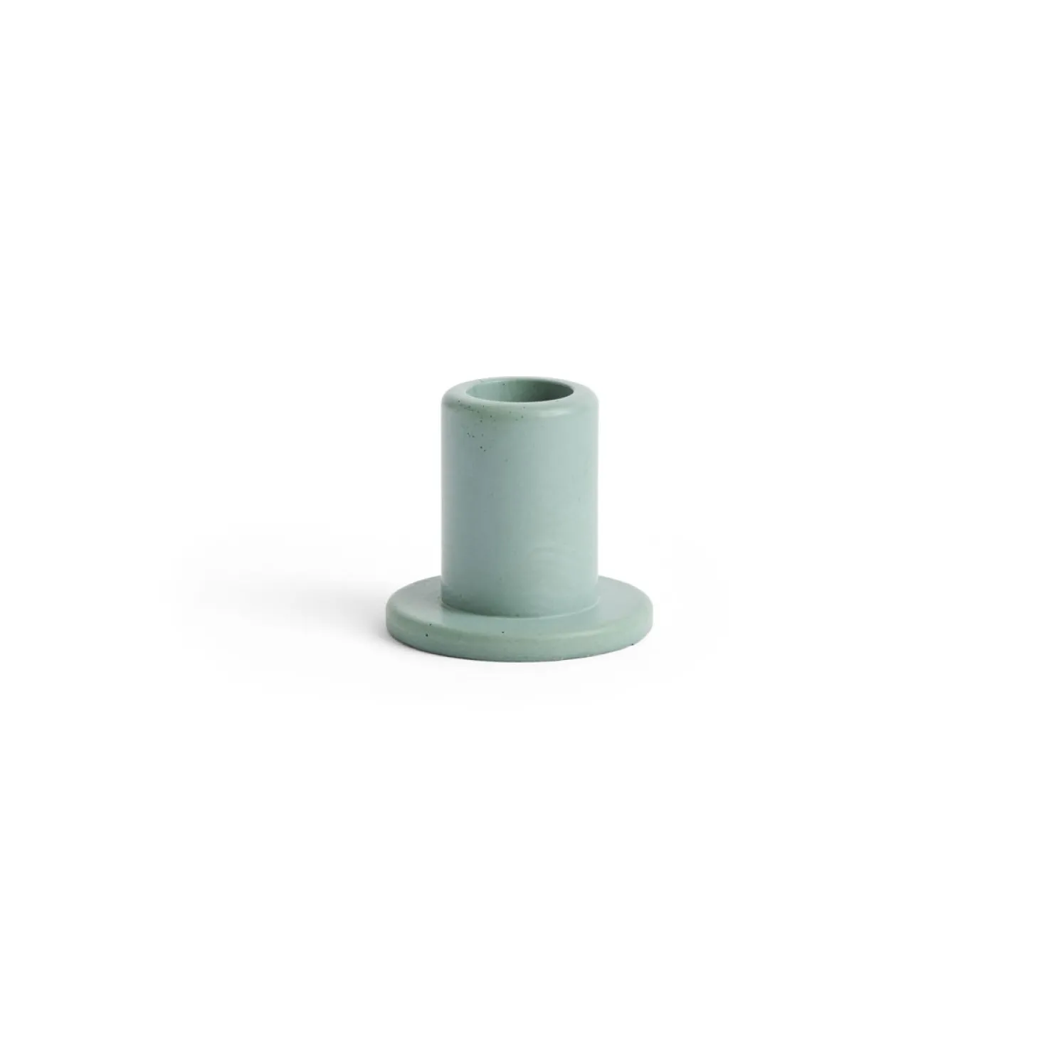 HAY - Tube Candleholder S - Concrete - Emerald Green