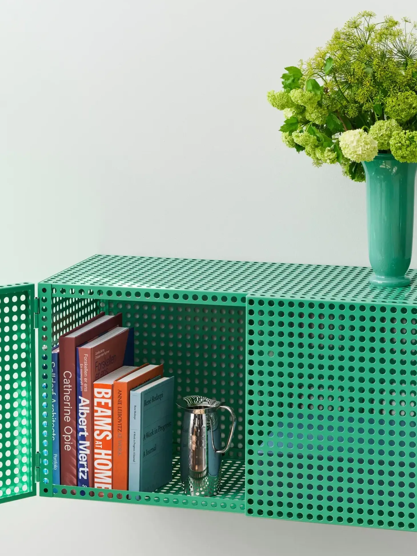 Hay - Vægskab - Perforated Cabinet Wall - Small - Soft Jade - H45 x B89 x D40 cm