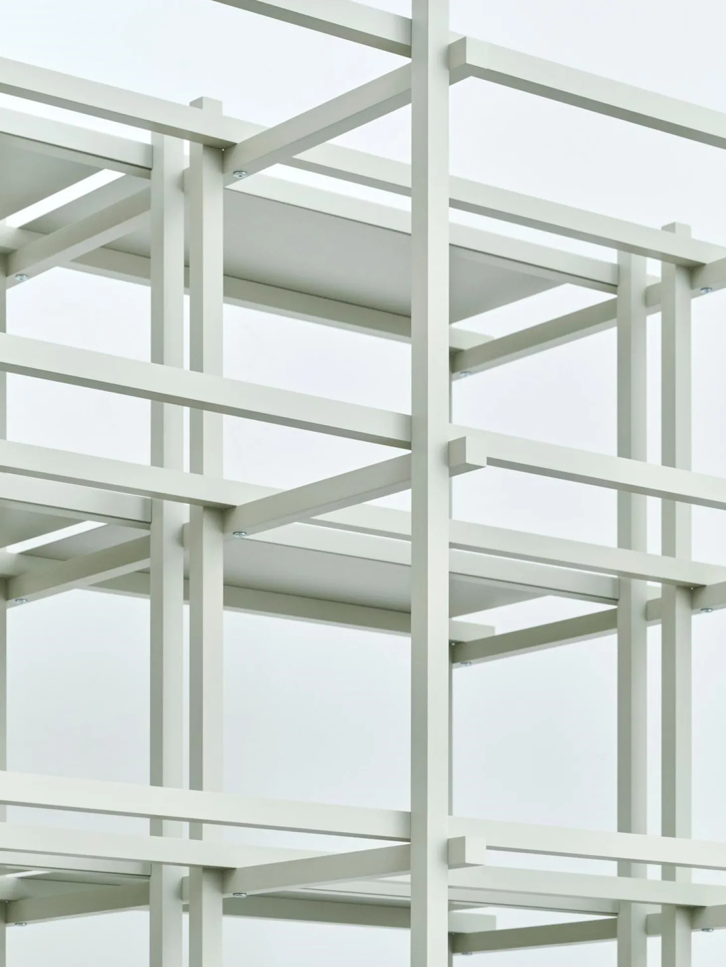 Hay - Woody Shelving 2.0 Column High - Grå - 18 hylder