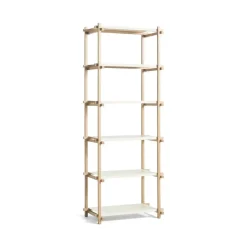 Hay - Woody Shelving 2.0 Column High - Hvid/Eg - 6 hylder