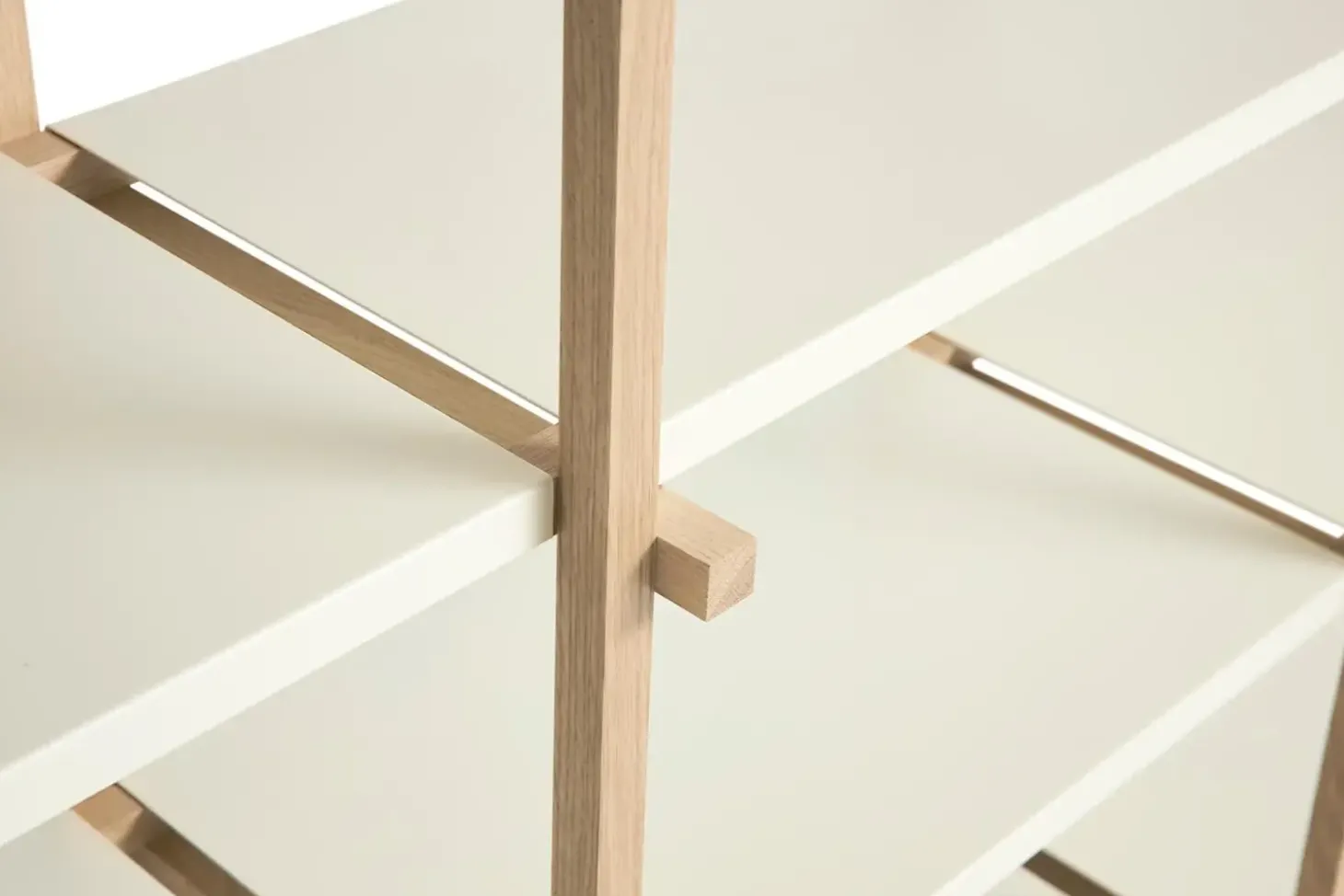 Hay - Woody Shelving 2.0 Column High - Hvid/Eg - 6 hylder