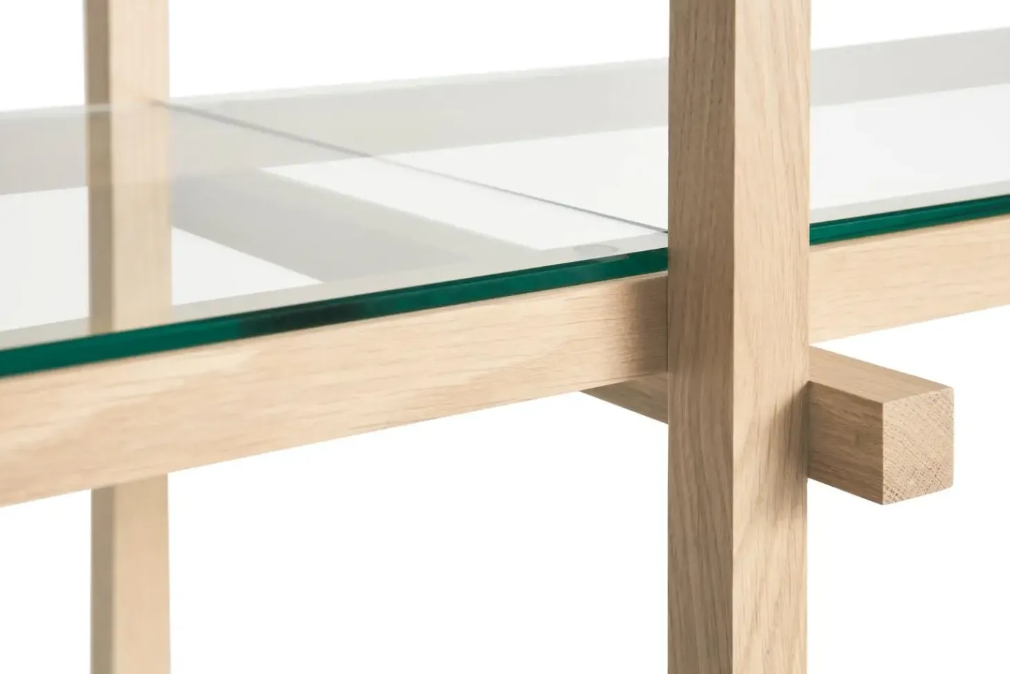 Hay - Woody Shelving 2.0 Column Low - Klar Glas/Eg - 9 hylder