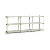 Hay - Woody Shelving 2.0 Column Low - Grå bøg - 9 hylder