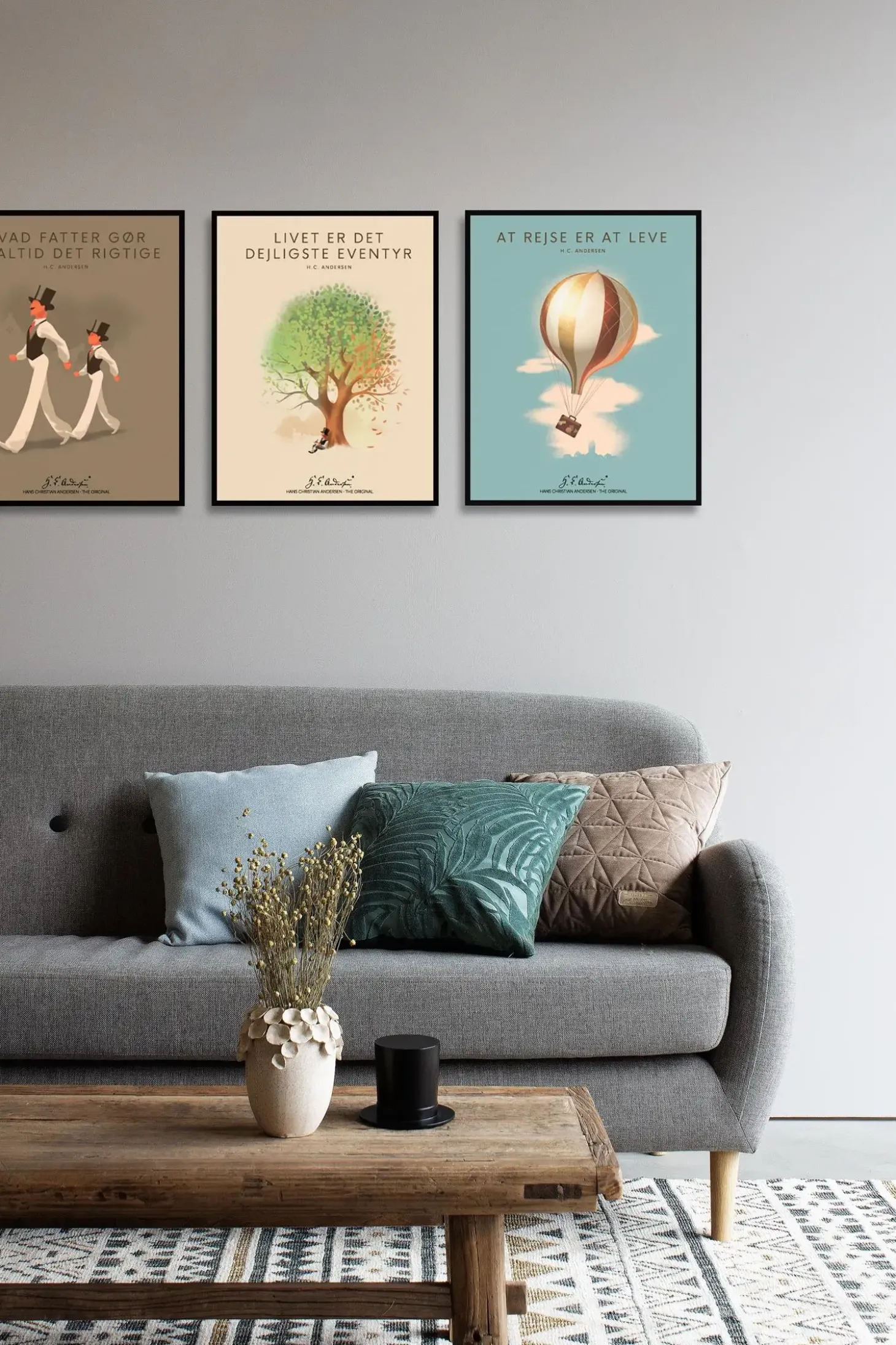 H. C. Andersen Original - "Hvad fatter gør" Plakat i ramme - 40x50