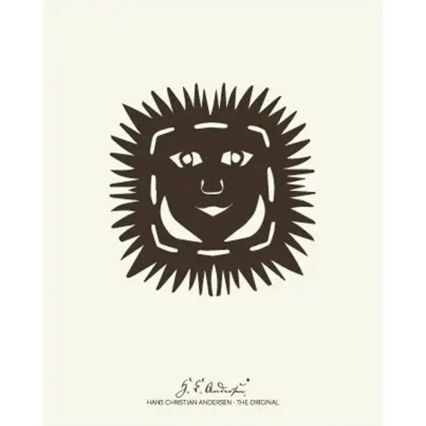 H. C. Andersen Original - "Solhoved" Plakat i ramme - 40x50