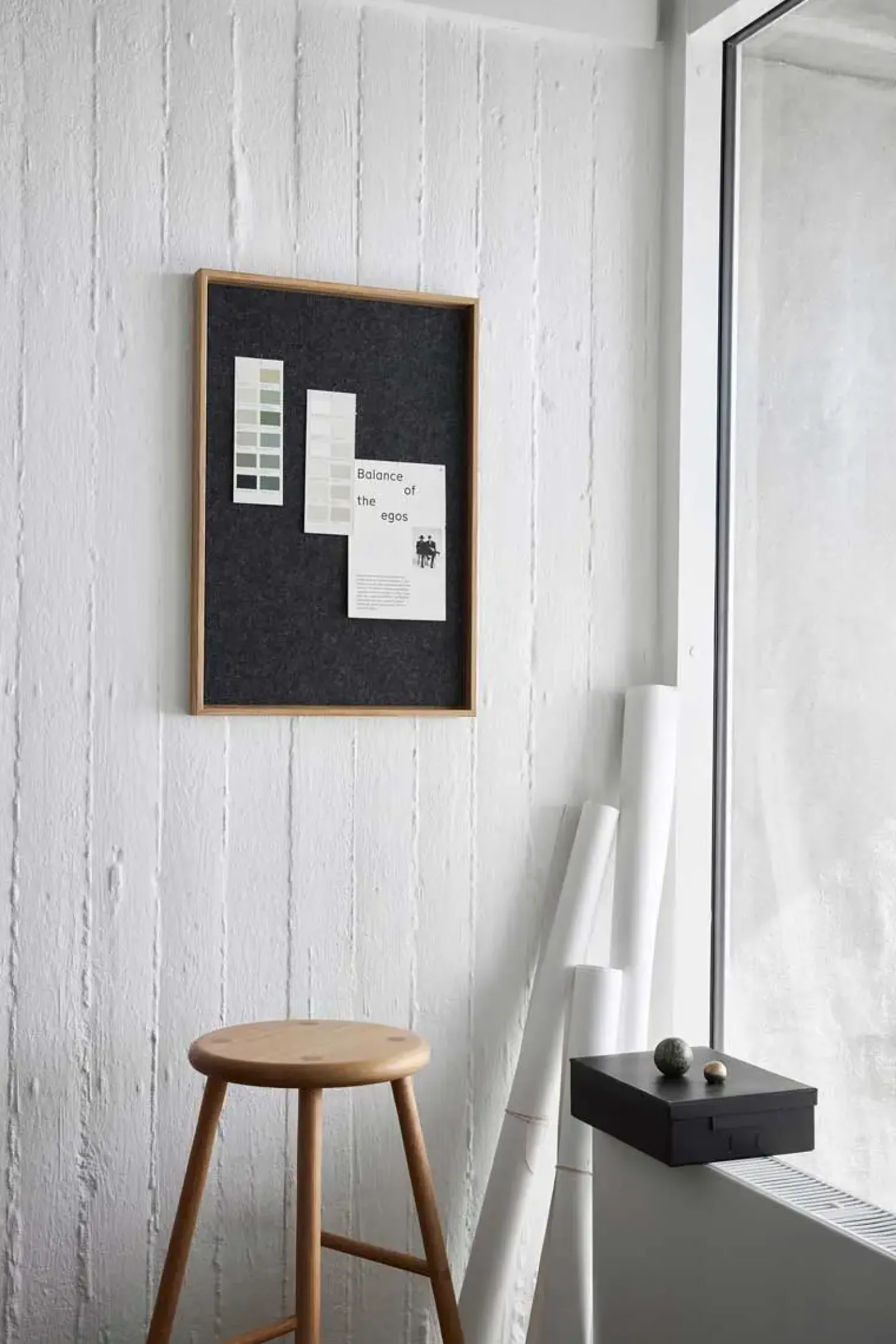 Hemverk - Opslagstavle m. akustiske egenskaber - Recy - Grå - 40x60