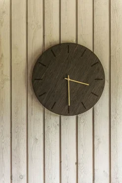 Hemverk - Vægur - Dark Oak - Mørk Eg/Guld - Ø38 cm