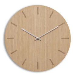 Hemverk - Vægur - Light Oak - Eg/Sølv - Ø38 cm