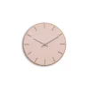 Hemverk - Vægur - Lys Eg/Powder Dusty Rose - Sølv visere - Ø28 cm