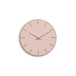 Hemverk - Vægur - Lys Eg/Powder Dusty Rose - Kobber visere - Ø28 cm
