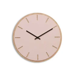 Hemverk - Vægur - Lys Eg/Powder Dusty Rose - Sorte visere - Ø38 cm