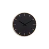 Hemverk - Vægur - Lys Eg/Sort - Sorte visere - Ø28 cm