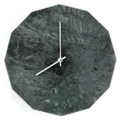 Hemverk - Vægur - Marble Verde - Grøn/Sølv - Ø28 cm