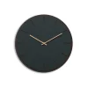Hemverk - Vægur - Mørk Eg/Conifer Grøn - Kobber visere - Ø38 cm